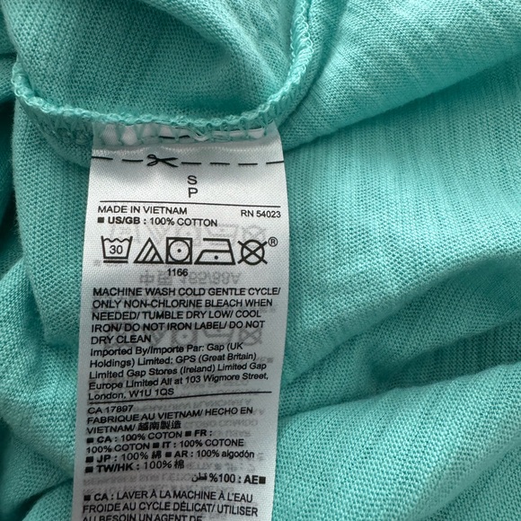 🆕 Gap Factory Scoop Neck Tee - Turquoise- Size Medium - Picture 4 of 4